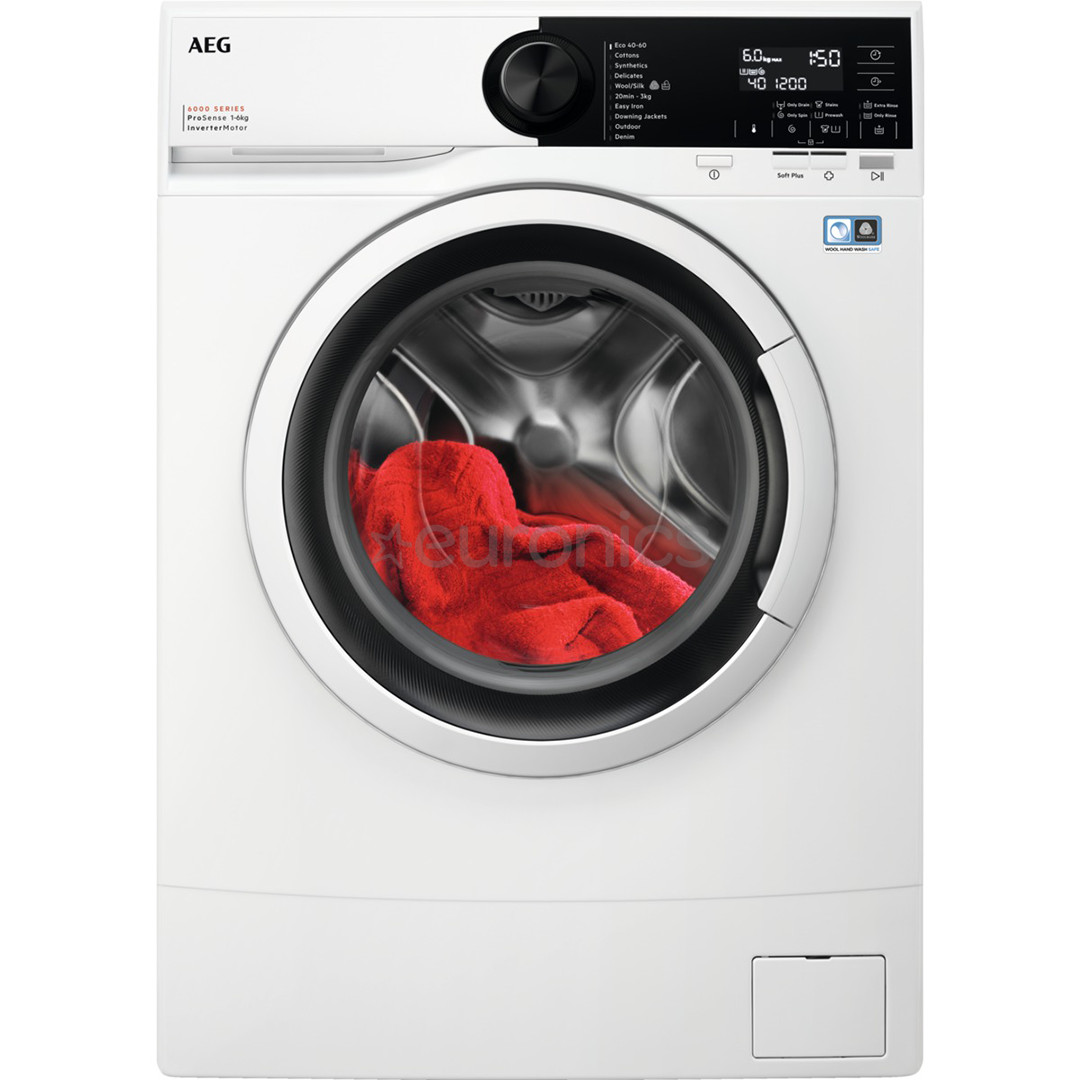 AEG 6000 Series ProSense®, 6 kg, depth 37.2 cm, 1200 p/min - Front load washing machine
