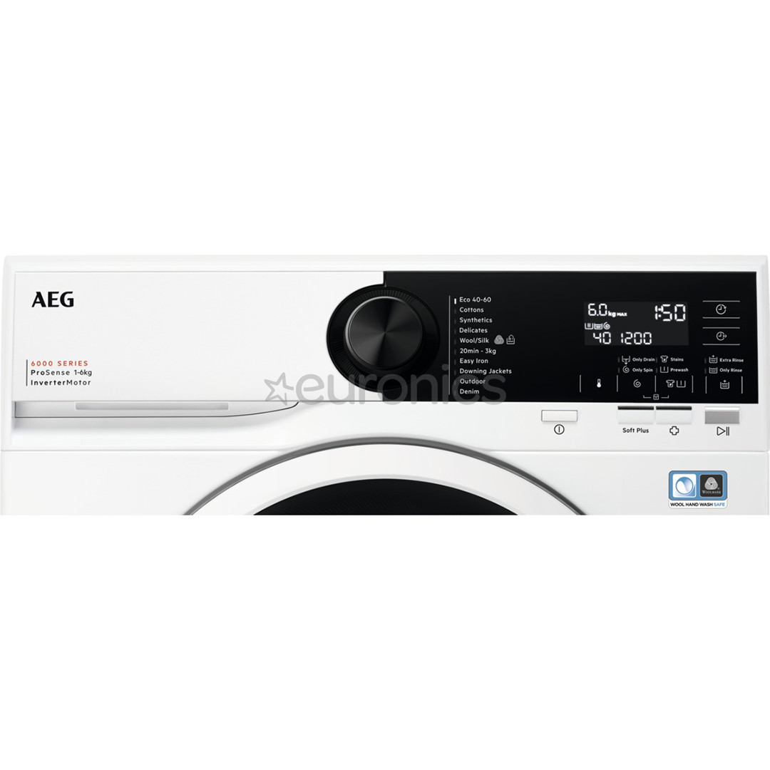 AEG 6000 Series ProSense®, 6 kg, depth 37.2 cm, 1200 p/min - Front load washing machine