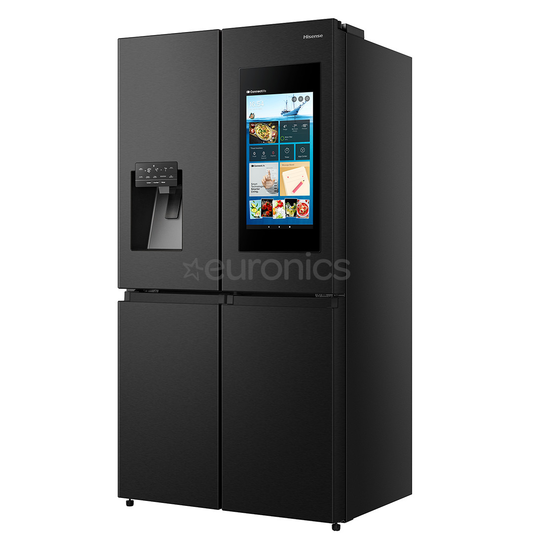 Hisense, Cross Door, NoFrost, 577 L, height 179 cm, black - SBS Refrigerator