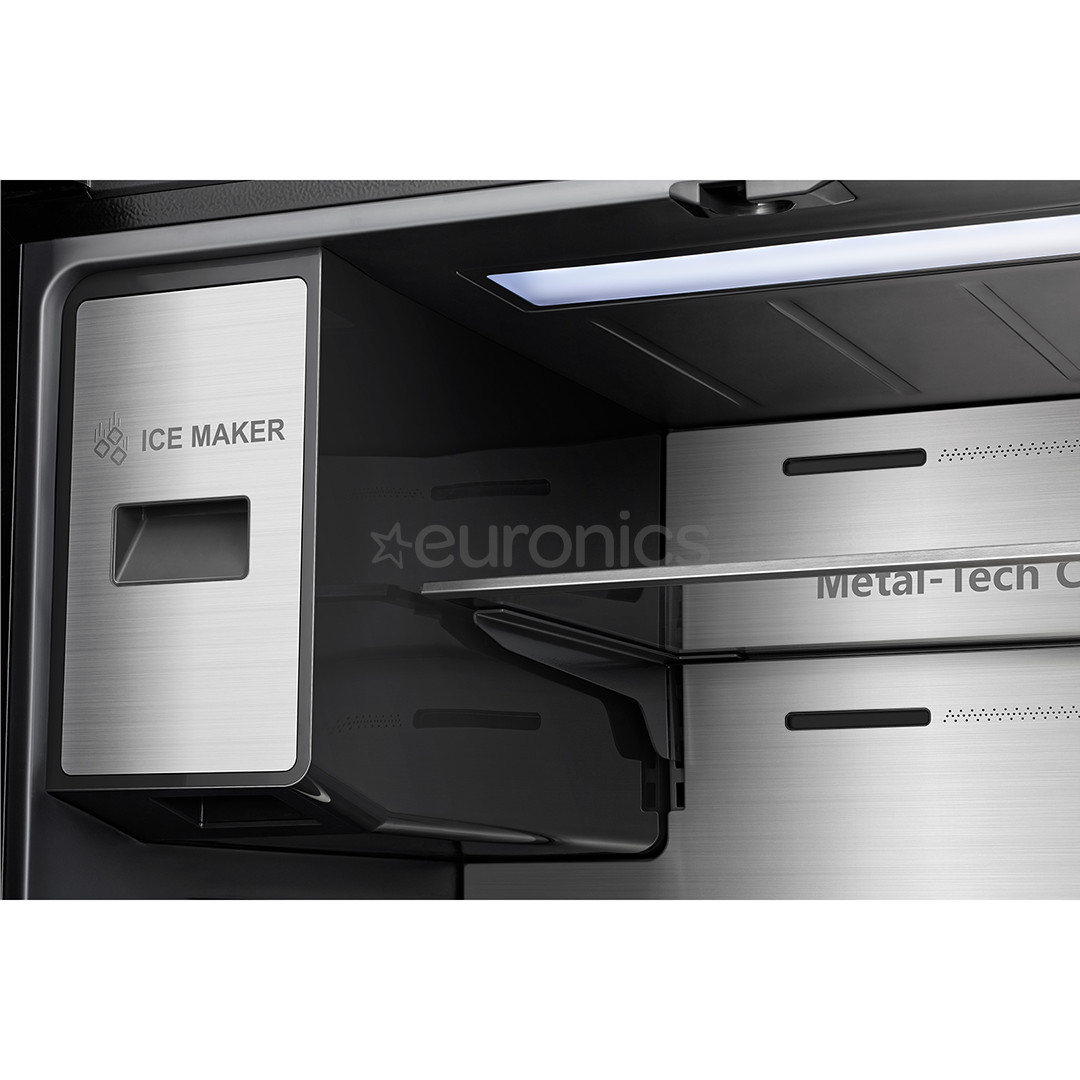 Hisense, Cross Door, NoFrost, 577 L, height 179 cm, black - SBS Refrigerator