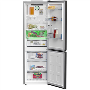 Beko, No Frost, 316 L, augstums 187 cm, tumša nerūsējošā tērauda - Ledusskapis