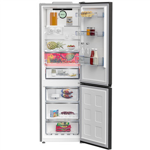 Beko, No Frost, 316 L, augstums 187 cm, tumša nerūsējošā tērauda - Ledusskapis