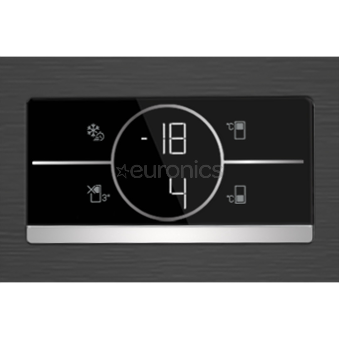 Beko, No Frost, 316 L, augstums 187 cm, tumša nerūsējošā tērauda - Ledusskapis