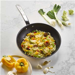 Tefal Intuition, 28 cm, nerūsējošā tērauda - Panna cepšanai