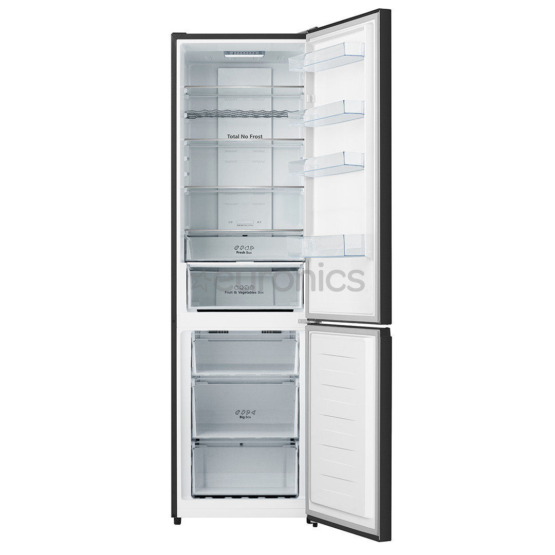 Hisense, NoFrost 336 L, height 201 cm, black - Refrigerator