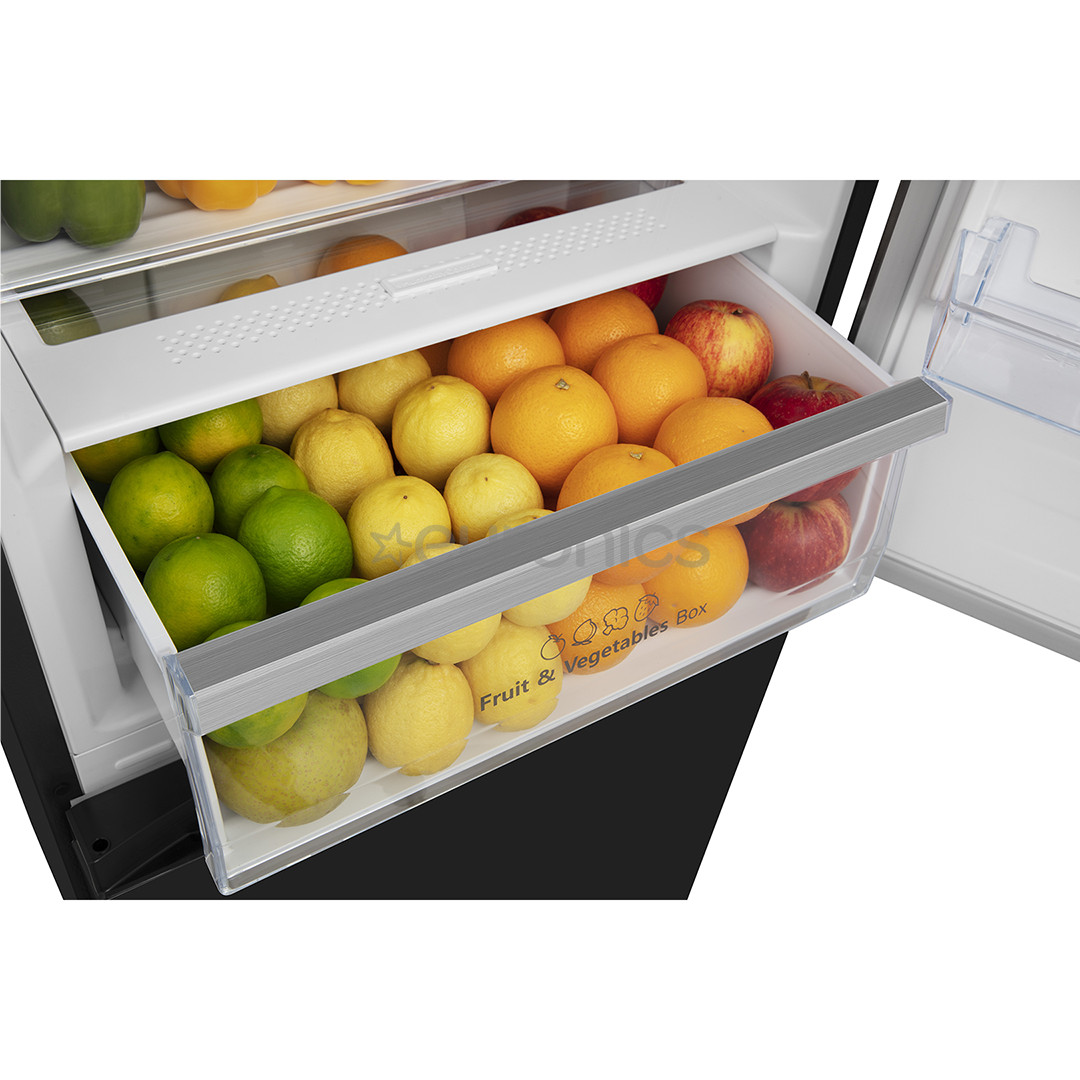 Hisense, NoFrost 336 L, height 201 cm, black - Refrigerator