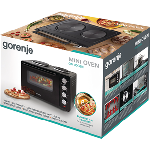 Gorenje, 30 L, 3200 W, melna - Mini krāsniņa