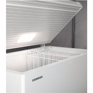 Liebherr, SmartFrost 353 L, platums 125.5 cm, balta - Lādes tipa saldētava