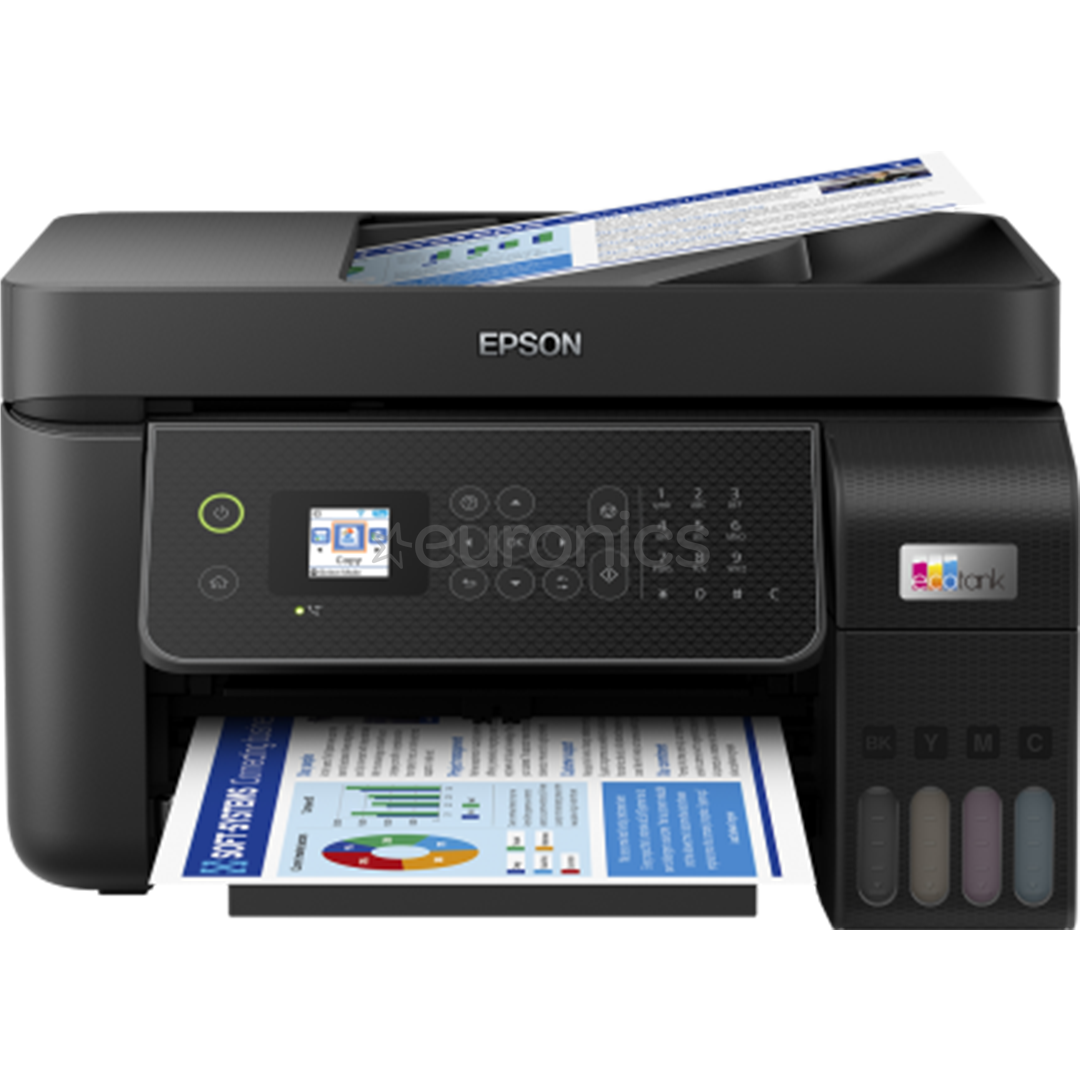 Epson EcoTank L5310, Wi-Fi, LAN, fax, melna - Daudzfunkciju tintes printeris