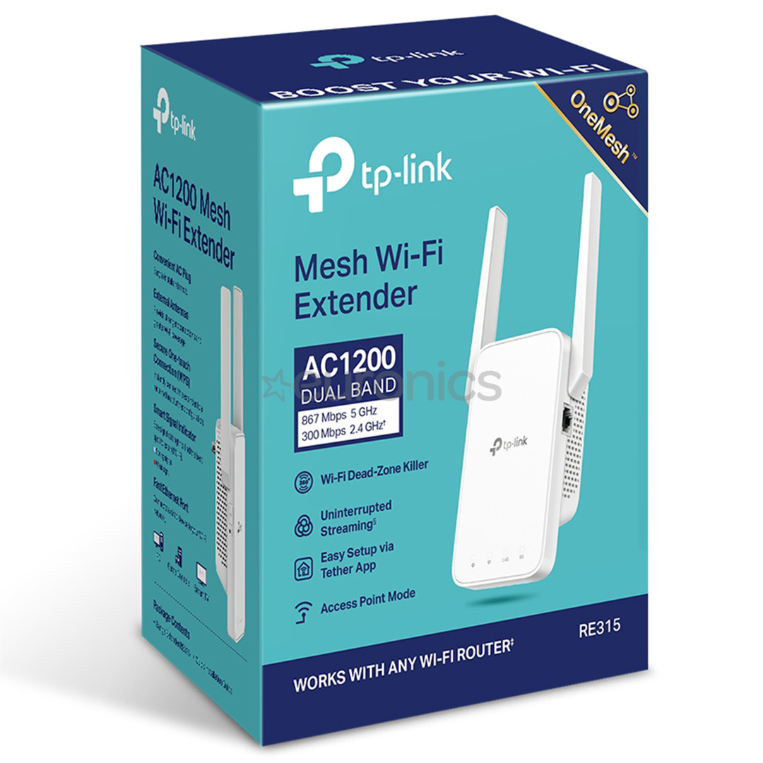 TP-Link RE315, AC1200, белый - Усилитель WiFi-сигнала