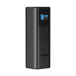 Canyon PB-2010, 27 000 mAh, USB-A, USB-C, melna - Portatīvais barošanas avots