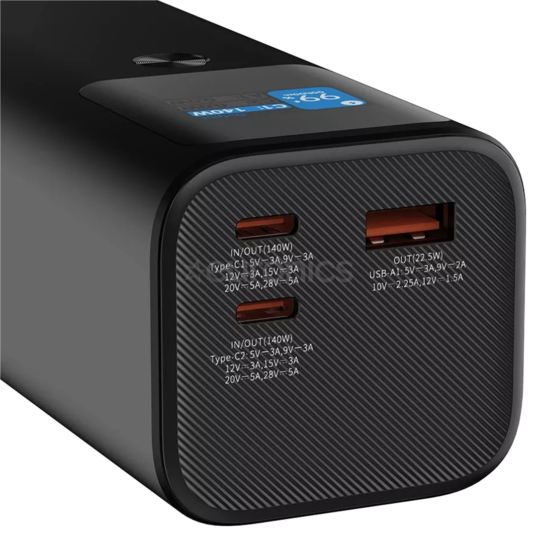 Canyon PB-2010, 27 000 mAh, USB-A, USB-C, melna - Portatīvais barošanas avots