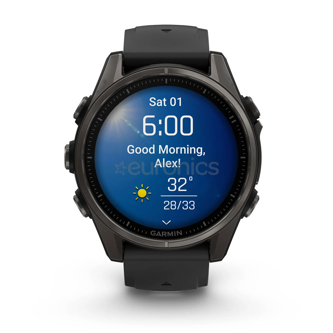 Garmin Fenix 8 Sapphire, 43 мм, темно-серый - Спортивные часы