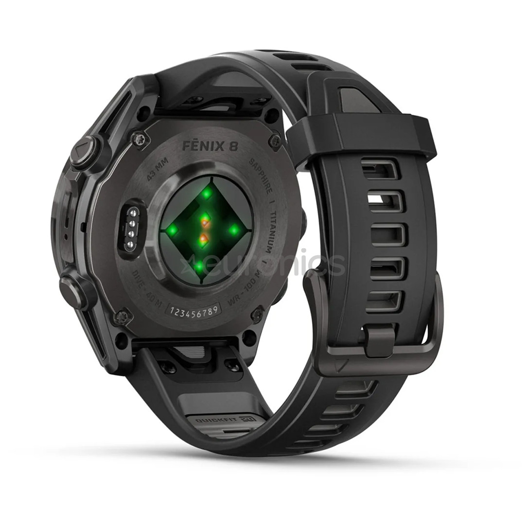 Garmin Fenix 8 Sapphire, 43 мм, темно-серый - Спортивные часы