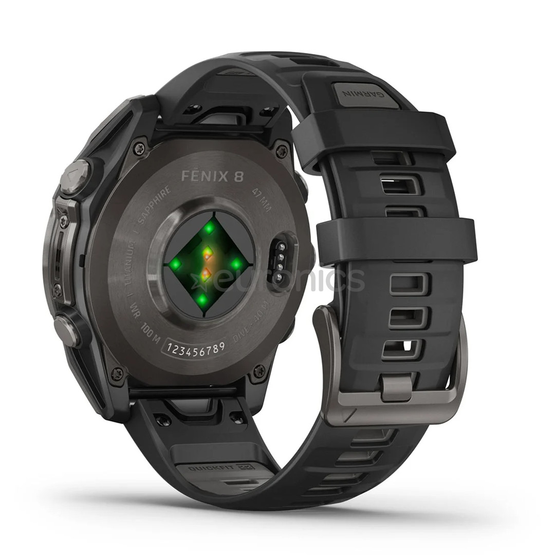 Garmin Fenix 8 Sapphire, 47 мм, темно-серый - Спортивные часы
