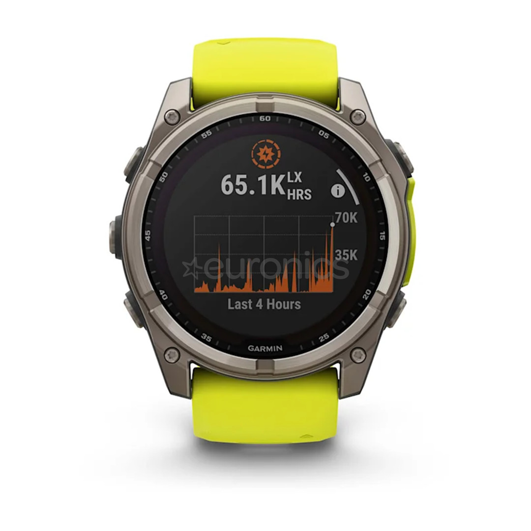 Garmin Fenix 8 Sapphire Solar, 51 mm, titan/yellow - Sports watch