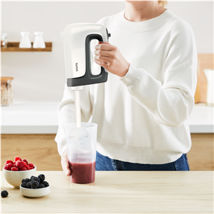 Tefal Prep'Mix+, 500 W, balta/pelēka - Rokas mikseris
