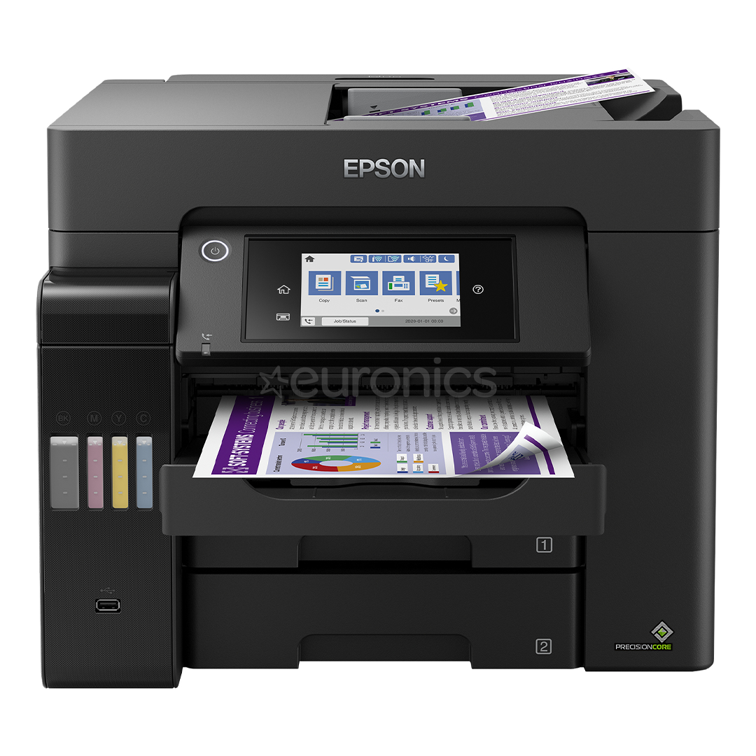 Epson EcoTank L6460, Wi-Fi, melna - Daudzfunkciju tintes printeris