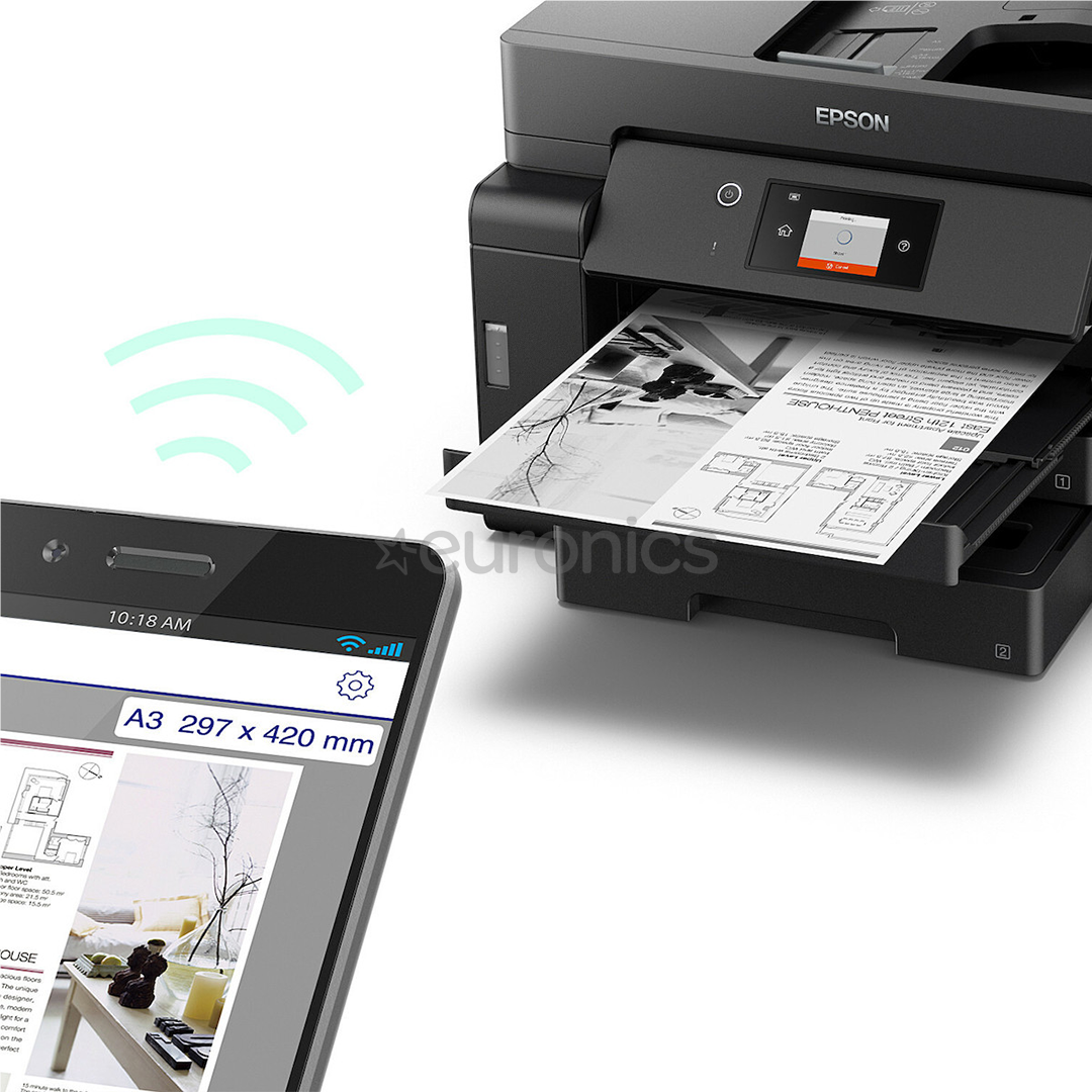Epson EcoTank M15140, A3+, Wi-Fi, melna - Daudzfunkciju tintes printeris