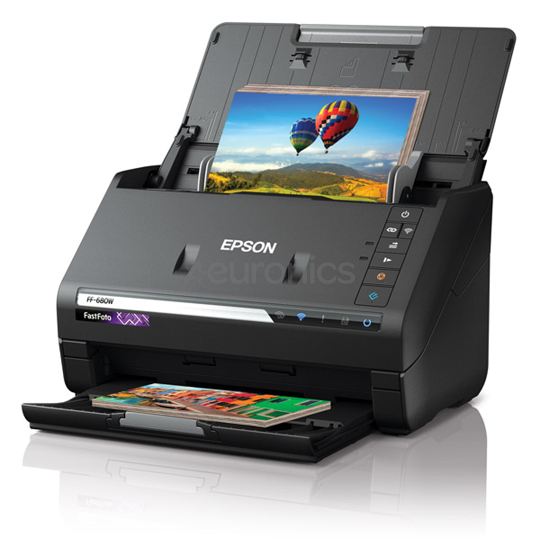 Epson FF-680W FastFoto, Wi-Fi, melna - Skeneris