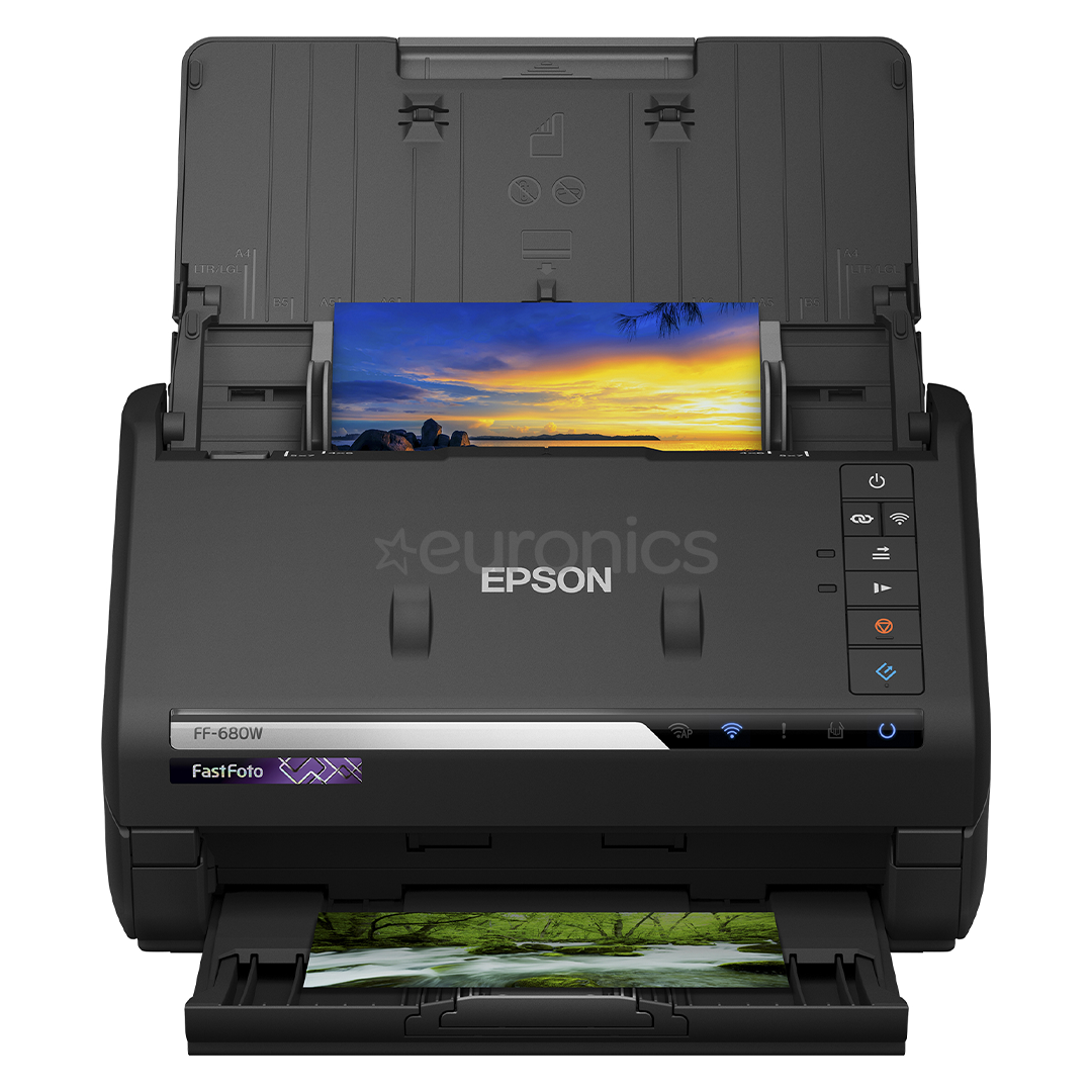 Epson FF-680W FastFoto, Wi-Fi, melna - Skeneris