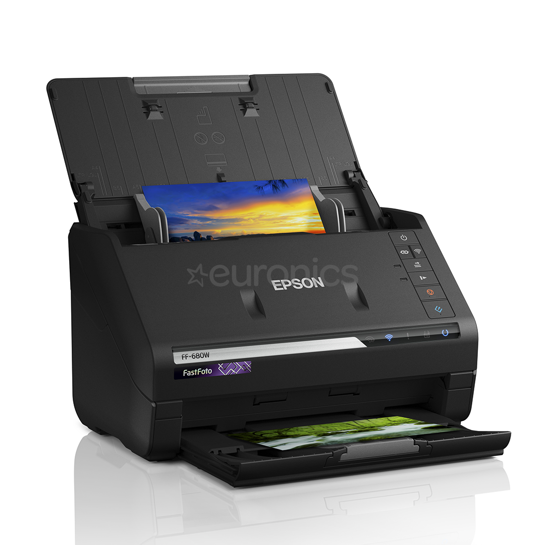 Epson FF-680W FastFoto, Wi-Fi, melna - Skeneris