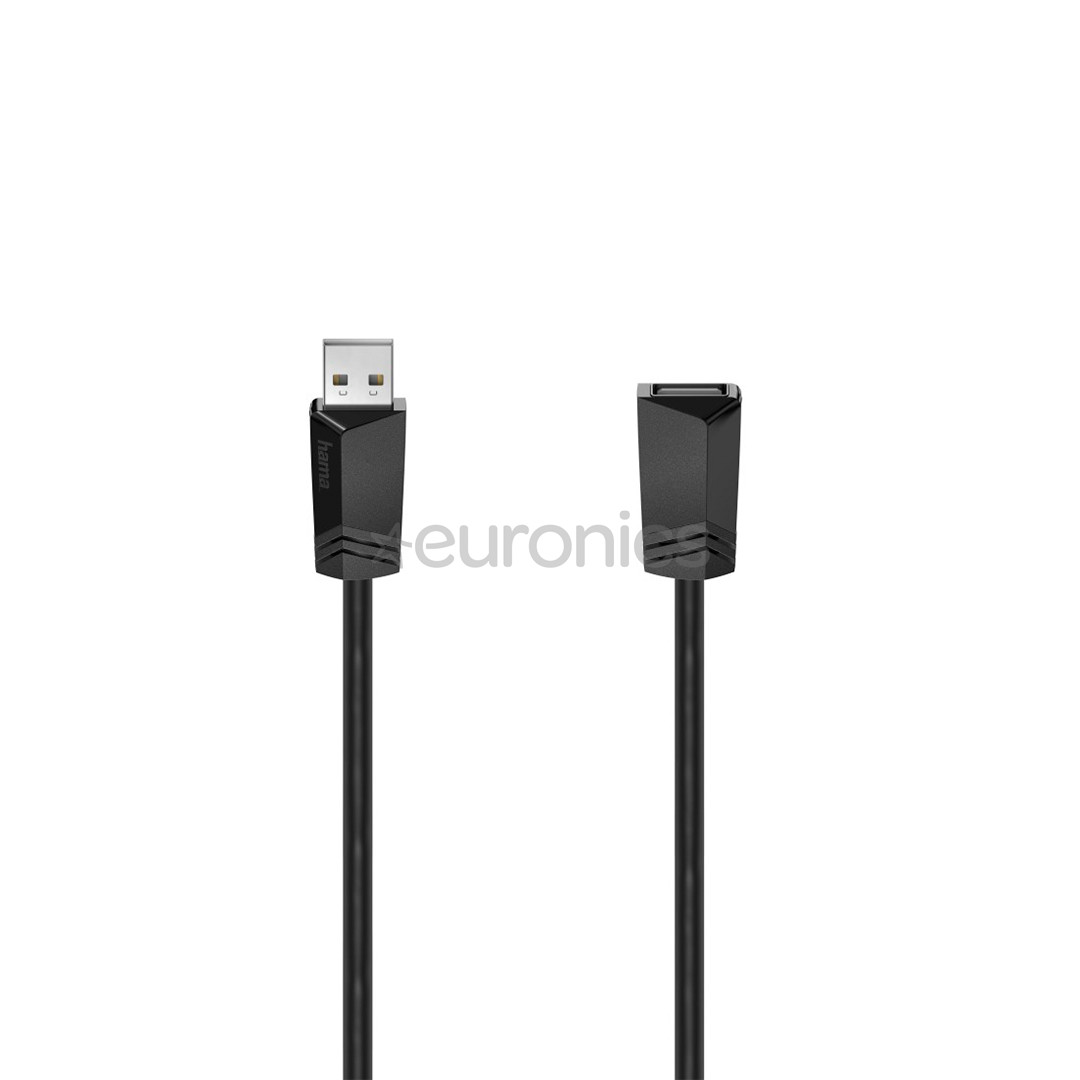 Hama USB Extension Cable, 1,5 m, black - Cable