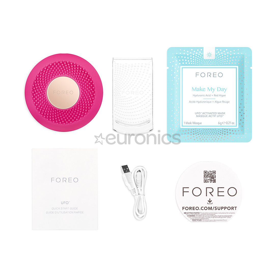 Foreo UFO 2 mini, rozā - Ierīce sejas ādas kopšanai