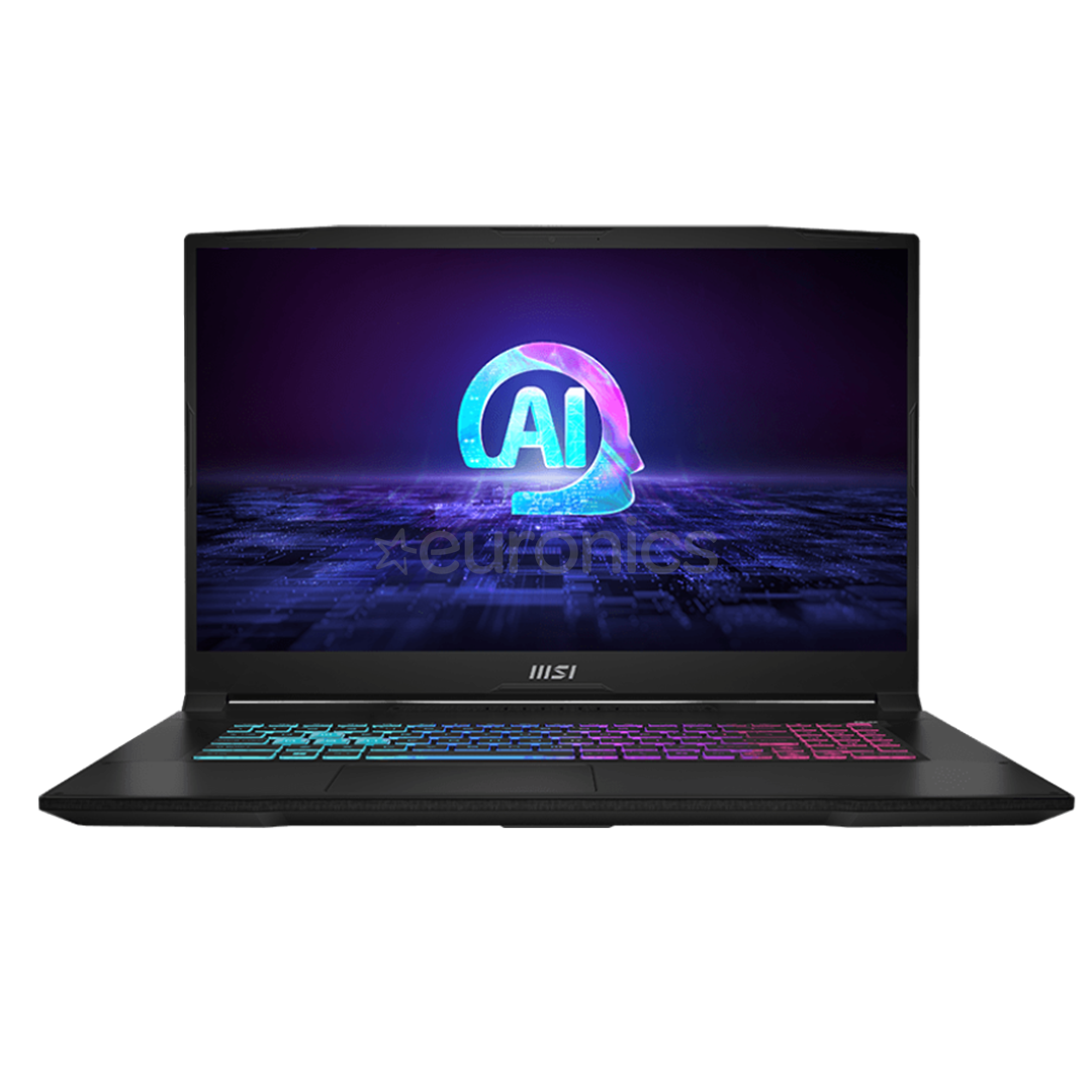 MSI Katana A17 AI B8VF, 17,3'', 144 Hz, Ryzen 9, 16 GB, 1 TB, RTX 4060, melna - Portatīvais dators