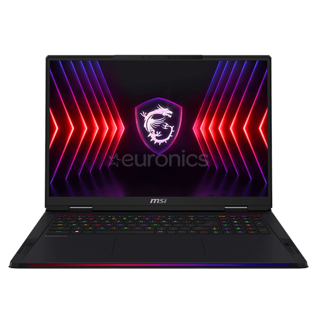 MSI Raider 18 HX A14V 20th Anniversary Bundle, 18'', 120 Hz, UHD+, Mini LED, i9, 32 GB, 2 TB, RTX 4080, core black - Notebook bundle
