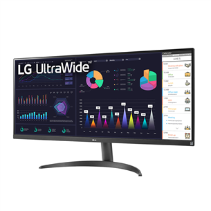LG WQ500 UltraWide, 34'', 100 Hz, FHD, IPS, melna - Monitors