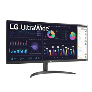 LG WQ500 UltraWide, 34'', 100 Hz, FHD, IPS, melna - Monitors