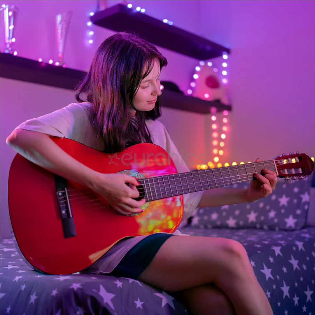 Twinkly Candies Stars, RGB, 200 LED, USB-C, 12 m, green wire - Smart Lights