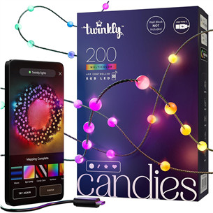 Twinkly Candies Pearls, RGB, 200 светодиодов, USB-C, 12 м, зеленый - Умная гирлянда TWKP200RGB-G