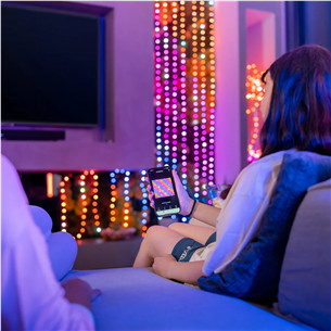 Twinkly Candies Pearls, RGB, 200 LED, USB-C, 12 m, green wire - Smart Lights