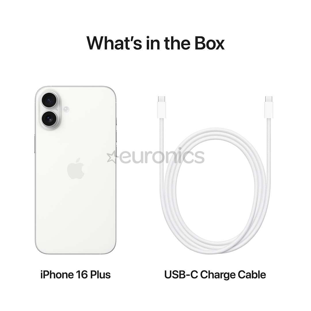 Apple iPhone 16 Plus, 256 GB, balta - Viedtālrunis