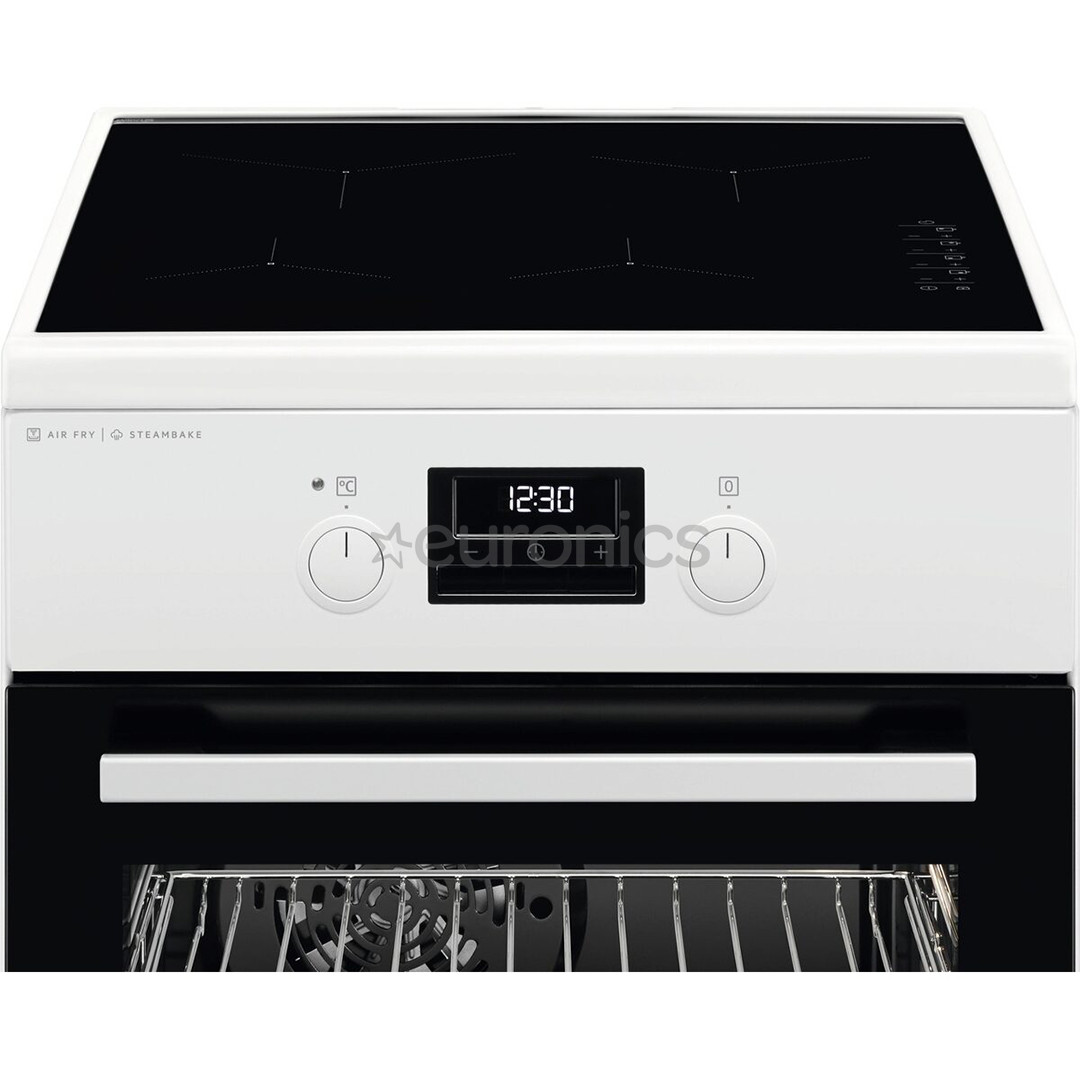 AEG 6000 Series SteamBake, 58 L, width 50 cm, white - Induction hob