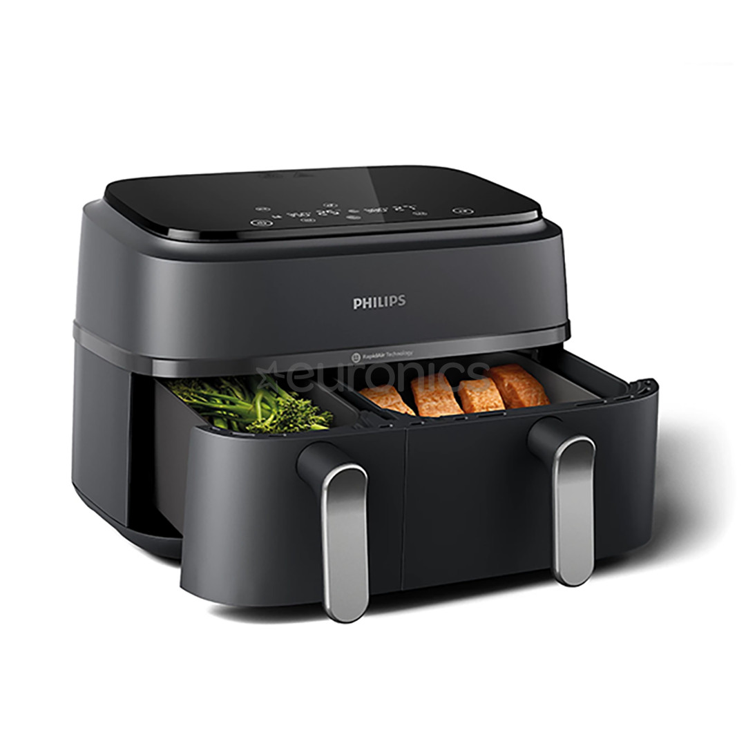 Philips 3000 Series Dual Basket Airfryer, 9 L, 2750 W, black - Airfryer