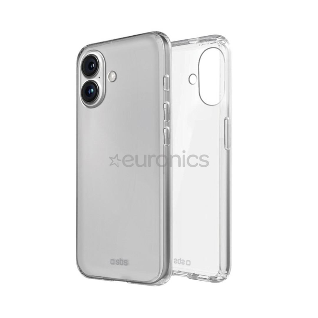 SBS Skinny cover, iPhone 16 Plus, прозрачный - Чехол