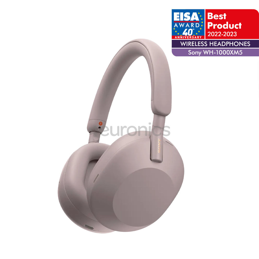 Sony WH-1000XM5, rozā - Bezvadu austiņas