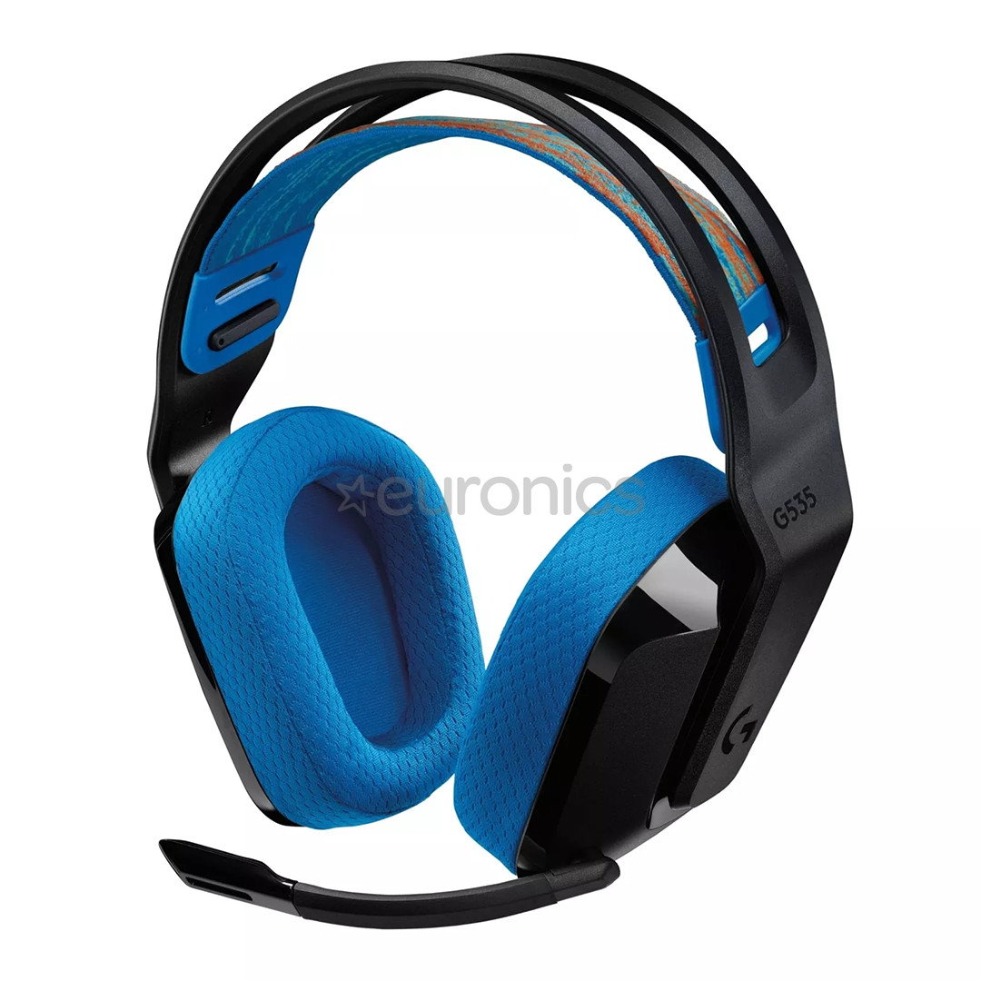 Logitech G535 LIGHTSPEED Wireless Gaming Headset, melna/zila - Bezvadu austiņas ar mikrofonu