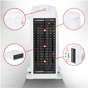 Adler, 2000 W, white - Heater fan