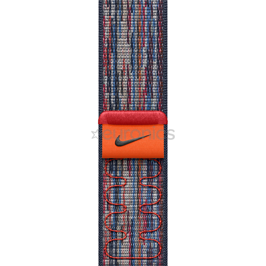 Apple 42mm Blue/Red Nike Sport Loop, zila/sarkana - Siksniņa pulkstenim