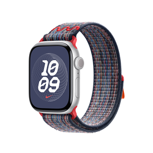 Apple 42mm Blue/Red Nike Sport Loop, zila/sarkana - Siksniņa pulkstenim