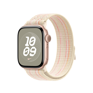 Apple 42mm Starlight/Pink Nike Sport Loop, bēša/rozā - Siksniņa pulkstenim