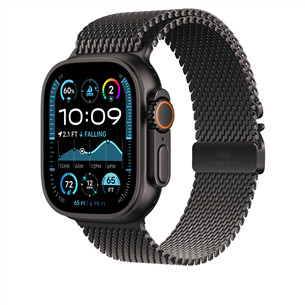 Apple Milanese Loop, 49 mm, Medium, melna titāna - Siksniņa pulkstenim