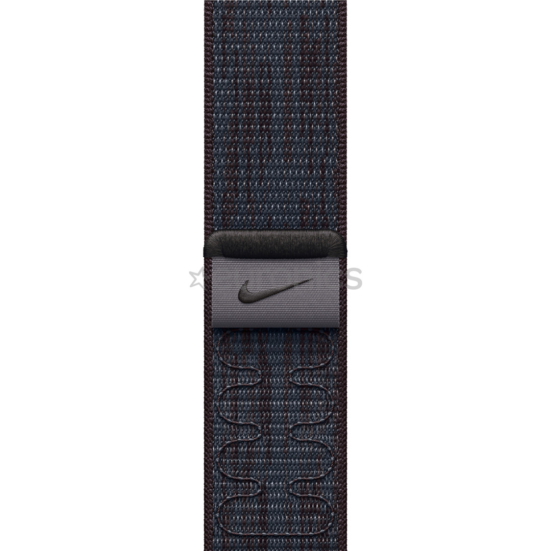 Apple Nike Sport Loop, 46 мм, черный/синий - Ремешок для часов