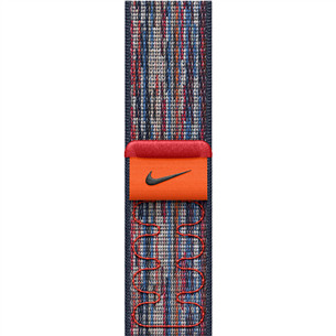 Apple 46mm Blue/Red Nike Sport Loop, zila/sarkana - Siksniņa pulkstenim MXU43ZM/A