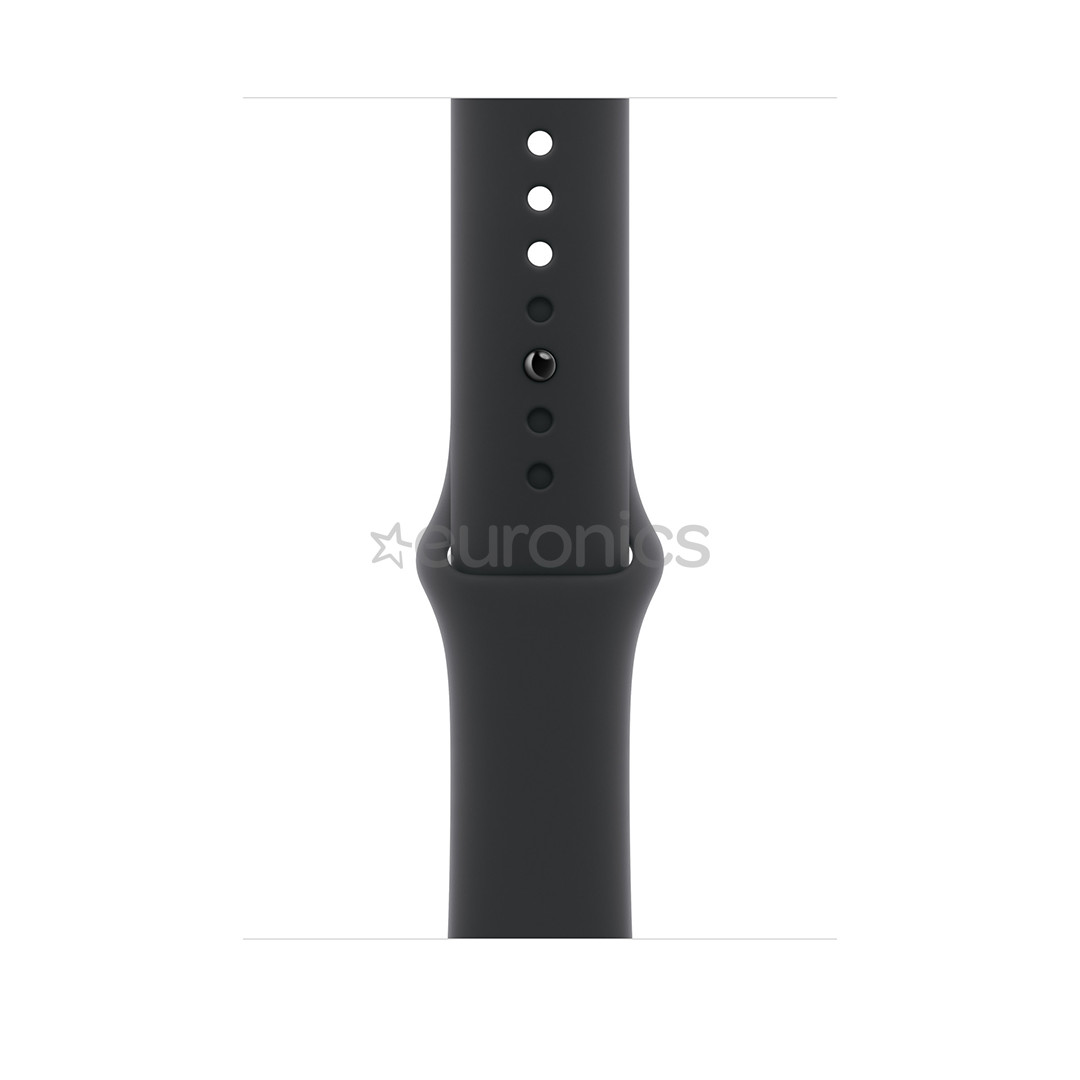 Apple Sport Band, 46 мм, S/M, черный - Ремешок для часов