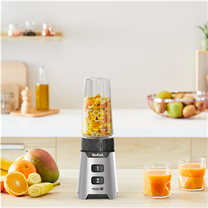 Tefal Minimix, 400 W, серебристый - Блендер + переносная бутылка